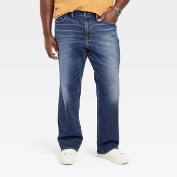 Men's Big & Tall Straight Fit Jeans - Goodfellow & Co Dark Blue Wash