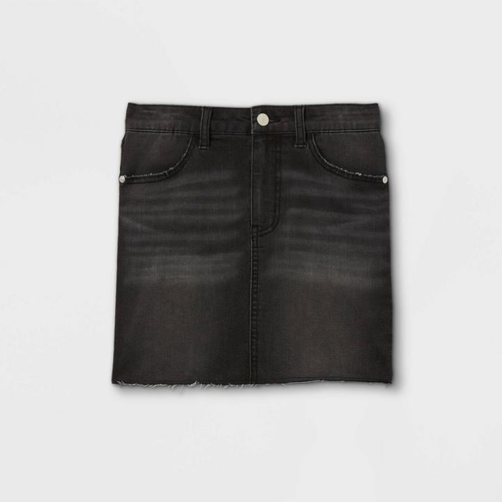 Girls' Denim Skirt - Art Class Black