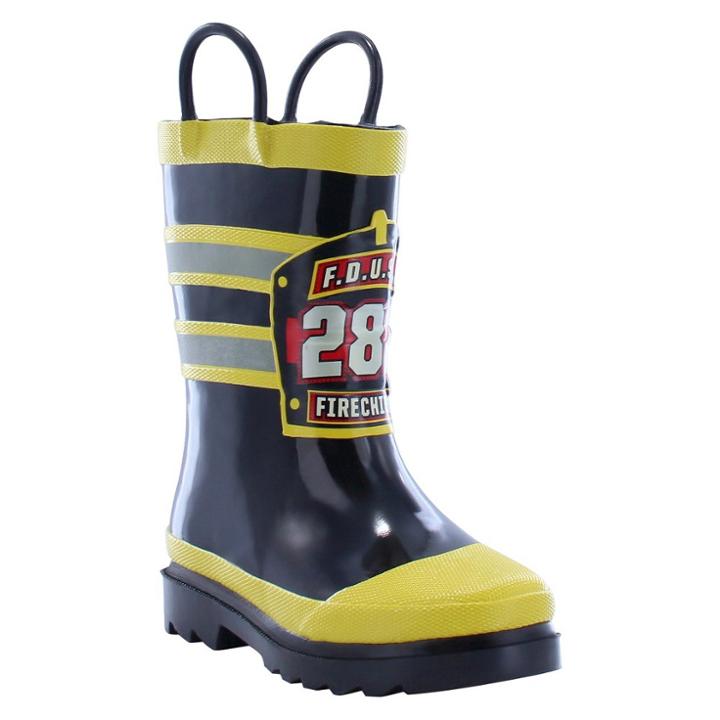 Western Chief Toddler Boys' F.d.u.s.a. Firechief Rain Boots - Black