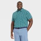 Men's Big & Tall Supima Cotton Printed Polo Shirt - All In Motion Navy Blue