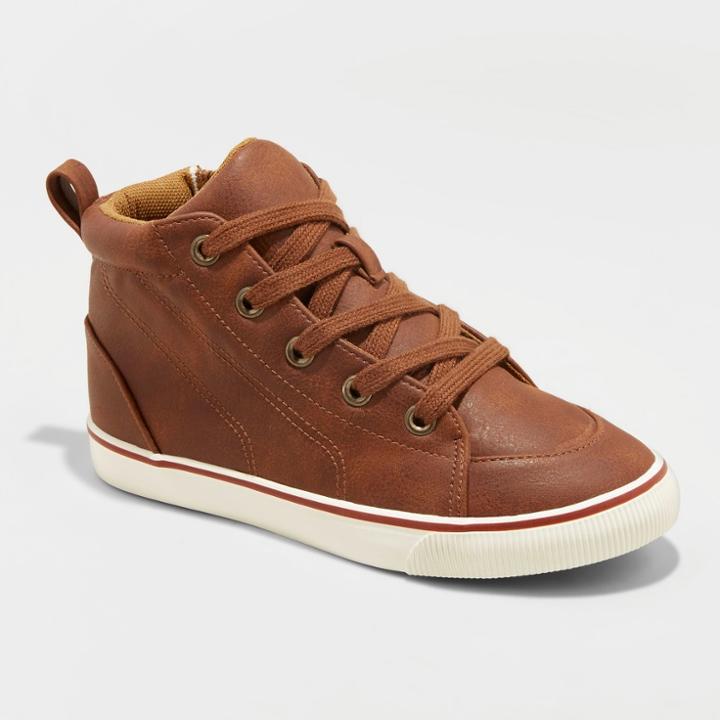 Boys' Florian Mid Top Sneakers - Cat & Jack Tan
