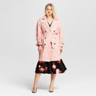 Women's Puff Sleeve Trench Coat - Who What Wear Pink