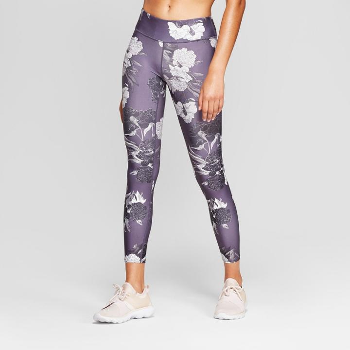 Women's Performance Printed 7/8 High - Waisted Leggings - Joylab Stone Gray