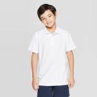 Boys' Uniform Short Sleeve Jersey Polo Shirt - Cat & Jack White