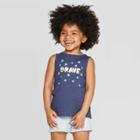 Toddler Girls' 'star' Graphic Tank Top - Cat & Jack Navy