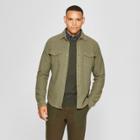 Men's Long Sleeve Knit Utility Button-down Shirt - Goodfellow & Co Forest Ranger Green