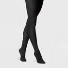 Women's Ribbed Sweater Tights - A New Day Black