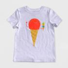 Toddler Boys' Short Sleeve Ice Cream Graphic T-shirt - Cat & Jack White 12m, Ivory/white/white