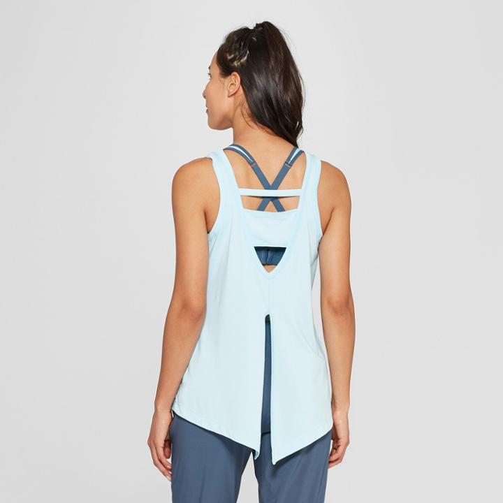 Women's Tie Back Tank Top - C9 Champion Ice Blue Xxl, White Blue