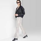 Women's Low-rise Slinky Knit Flare Pants - Wild Fable Champagne Sequin Xxs, Beige