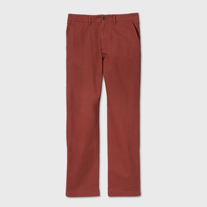 Men's Straight Fit Chino Pants - Goodfellow & Co Red