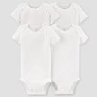 Baby 4pk Short Sleeve Bodysuit - Just One You Made By Carter's White