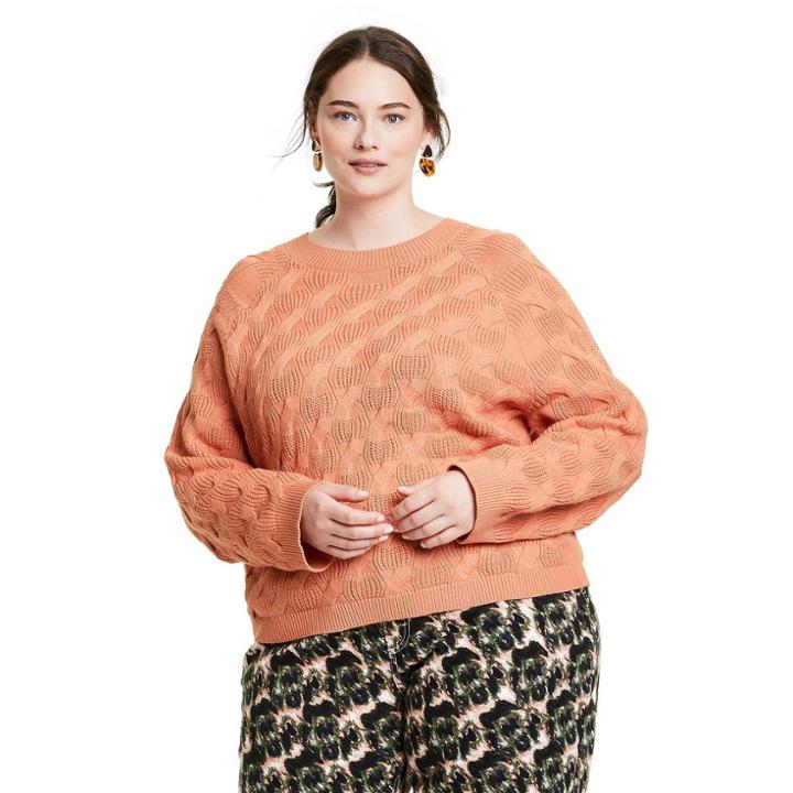 Women's Plus Size Crewneck Pullover Sweater - Rachel Comey X Target Peach