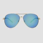 No Brand Women's Polarized Aviator Plastic Metal Combo Sunglasses - Blue, Women's, Size: Small, Blue/grey