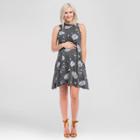 Expected By Lilac Maternity Floral Swing Dress With Pockets Green L - Expected By