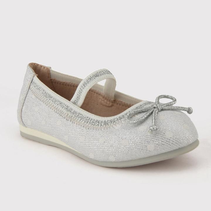 Toddler Girls' Callie Ballet Flats Silver - Cat & Jack