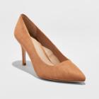 Women's Gemma Wide Width Pointed Toe Nude Pumps - A New Day Caramel 11w,