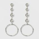 Cc Beads Post Top Ball Drop Earrings - Wild Fable Silver, Bright Gold