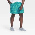 Men's Big & Tall Printed Any Sport Shorts - All In Motion Turquoise Xxxl