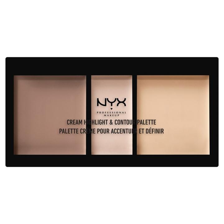Nyx Professional Makeup Cream Highlight & Contour Palette Light - 0.38oz, Adult Unisex