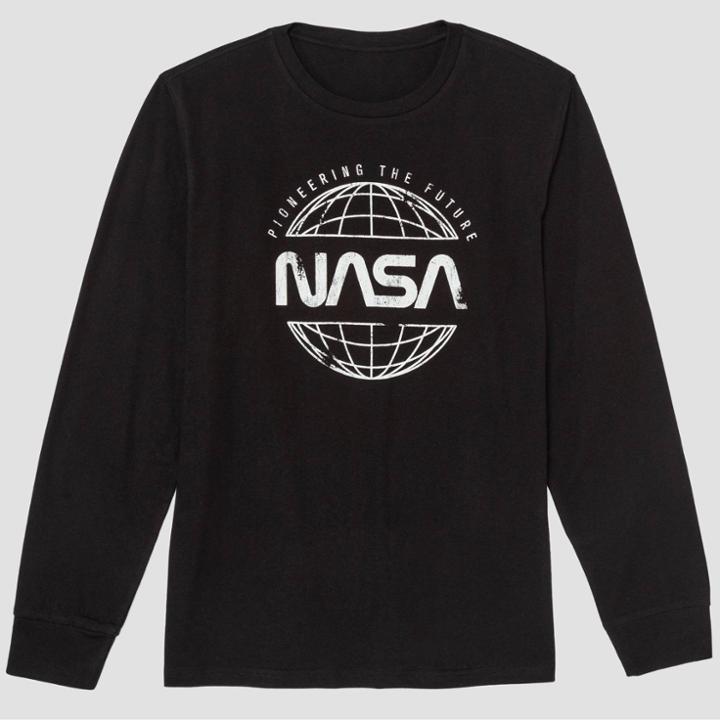 Well Worn Men's Nasa Long Sleeve Graphic T-shirt - Black S, Men's,