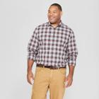 Target Men's Big & Tall Long Sleeve Standard Fit Northrop Poplin Button-down Shirt - Goodfellow & Co Gray
