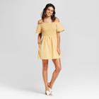 Women's Smocked Off The Shoulder Dress - Lots Of Love By Speechless (juniors') Yellow