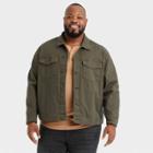 Men's Big & Tall Denim Trucker Jacket - Goodfellow & Co Olive Green