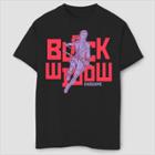 Boys' Marvel Black Widow Text Pop Short Sleeve T-shirt - Black