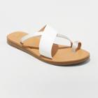 Women's Kallima Faux Leather Toe Ring Style Slide Sandals - A New Day Tan