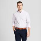 Men's Striped Slim Fit Long Sleeve Button-down Dress Shirt - Goodfellow & Co Lavender (purple)