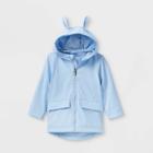 Toddler Lamb Rain Jacket - Cat & Jack Aqua Blue