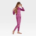 Wander By Hottotties Girls' 2pc Velour Thermal Underwear
