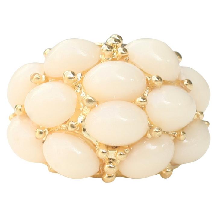 Zirconmania Zirconite Cabochon Stone Ring White - Size 8, Women's, Grey/white