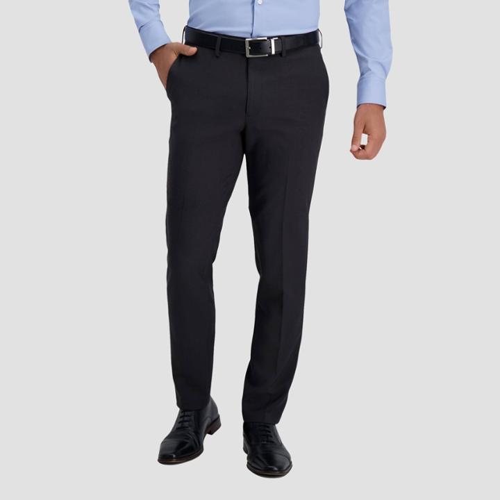 Haggar H26 Men's Premium Stretch Slim Fit Dress Pants - Charcoal Gray