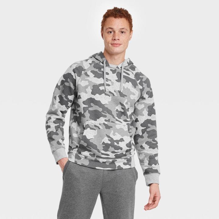 All In Motion Men's Camo Print Cotton Fleece Pullover Sweatshirt - All In