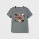 Toddler Boys' Inclusive Hearts Graphic Short Sleeve T-shirt - Cat & Jack Gray