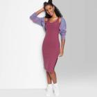 Women's Sleeveless Open Back Knit Dress - Wild Fable Dark Mauve