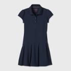 Petitegirls' Short Sleeve Uniform Performance Dress - Cat & Jack Navy