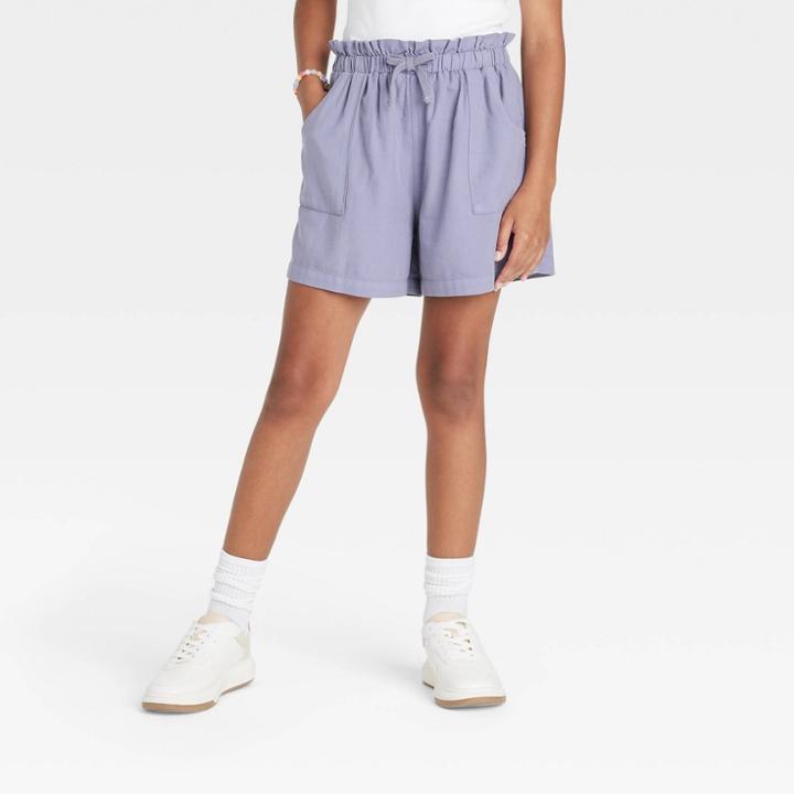 Girls' Smock Waist Utility Shorts - Art Class