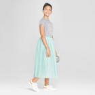 Girls' Tulle Maxi Skirt With Sparkle - Cat & Jack Aqua