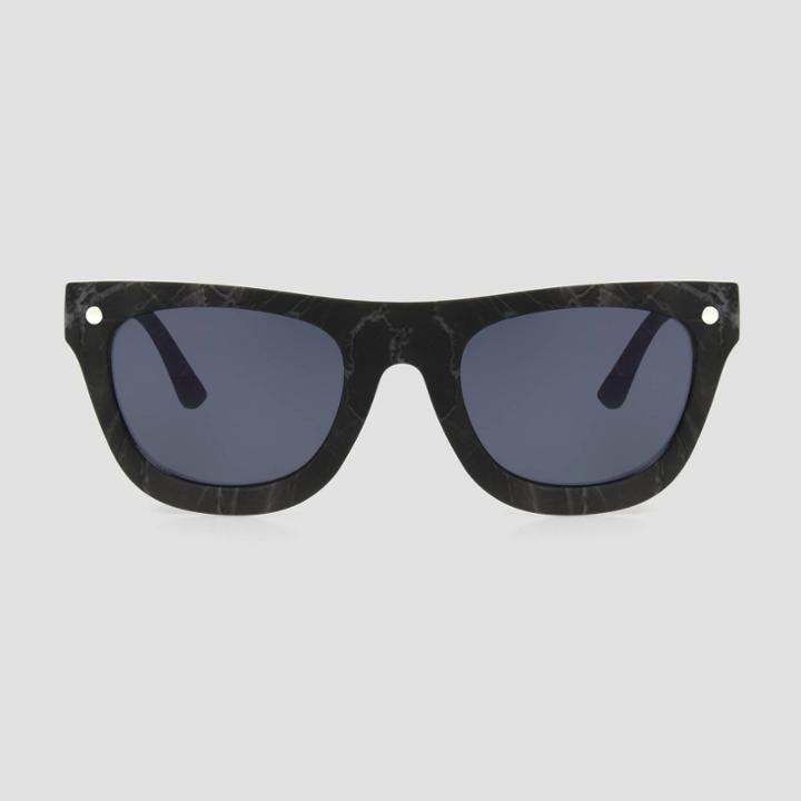Men's Tie-dye Print Matte Sunglasses With Smoke Lenses - Original Use Black