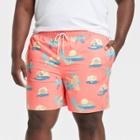 Men's Big & Tall 7 Swim Trunks - Goodfellow & Co Sunseat Peach 2xl,