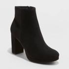 Women's Daisy Platform Ankle Bootie - A New Day Black
