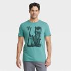 Men's Standard Fit Short Sleeve Crew Neck Graphics T-shirt - Goodfellow & Co Green/surfboard