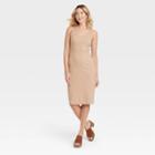 Women's Ribbed Tank Dress - Universal Thread Tan