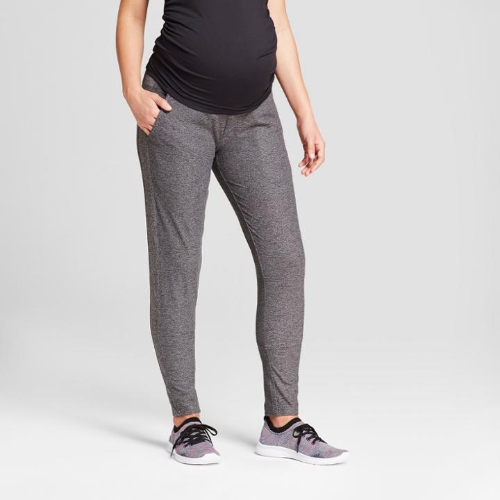 Maternity Straight Fit Over The Belly Sweatpants - C9 Champion Dark Heather Gray S, Women's, Black