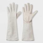Women's Wool/leather Combo Gloves - A New Day Cream One Size, White