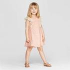 Mila And Emma Mila & Emma Toddler Girls' Sleeveless Ruffle Shift Dress - Pink