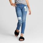 Girls' Patched Skinny Jeans - Cat & Jack Blue Dusk